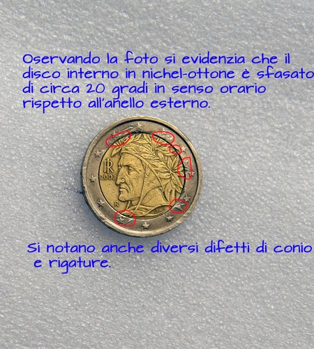 Moneta euro 2003 dante - moneta,