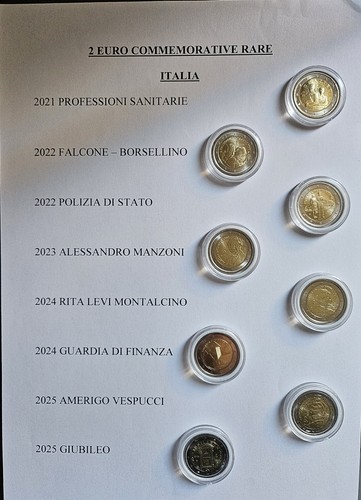 Euro italia monete rare - italia, 8
