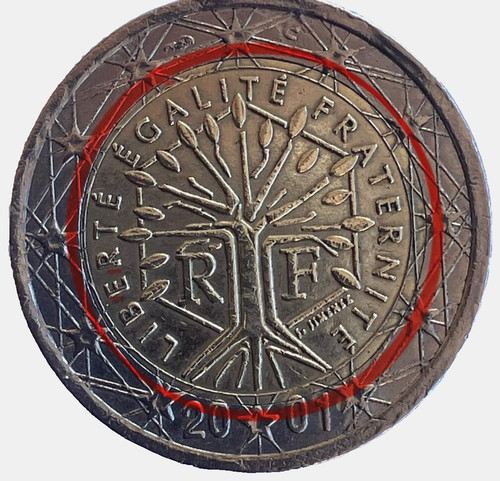 Moneta euro francia 2001 - 2,