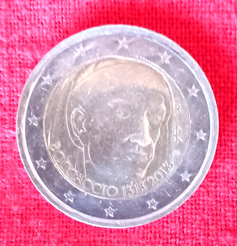 Moneta euro rara boccaccio - moneta,